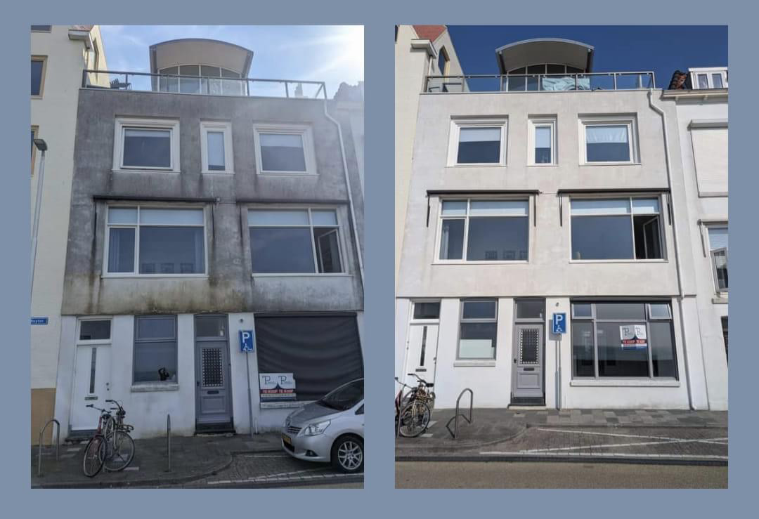 Gevelreiniging - totaalbeeld van een gereinigde gevel